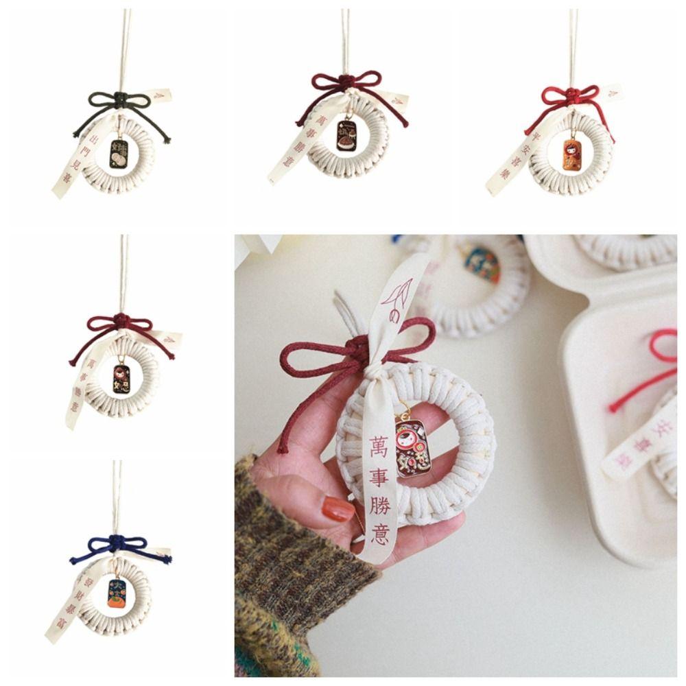 

Сплетенный вручную хлопковый канат, плетеный подвесной орнамент, хлопковые плетеные ручные автомобильные подвесные аксессуары для автомобиля