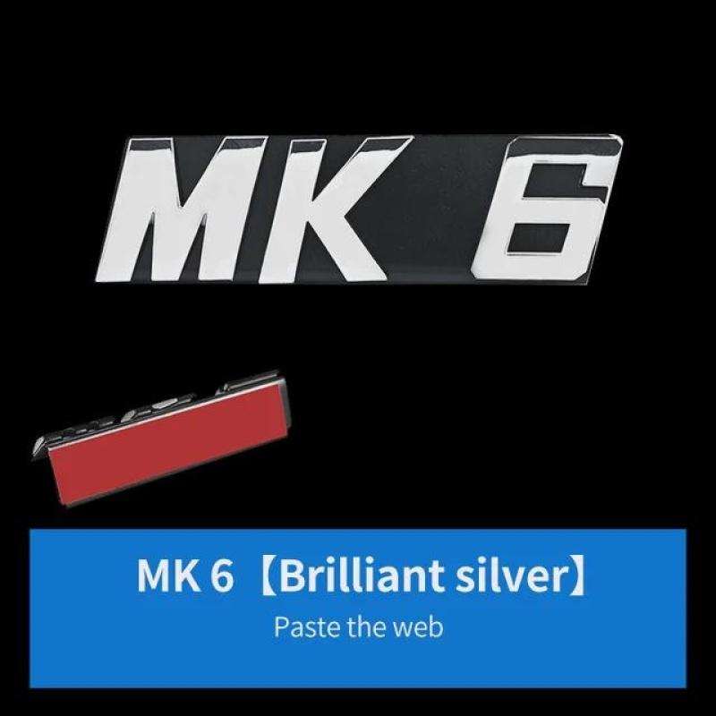 3D ABS Letters MK5 MK6 MK7 MK7.5 Emblem for GOLF Car Grille Bracket Badge Sticker Glossy Black Silver