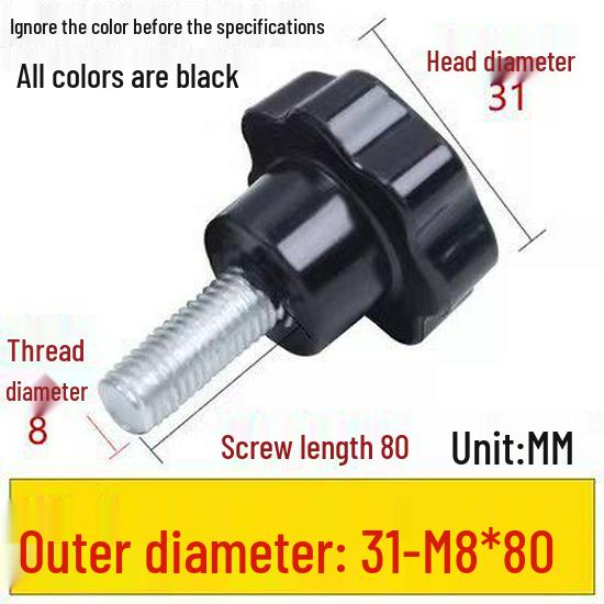 Star-Shaped Bakelite Hand-Tightening Screw Handle (M4-M10)