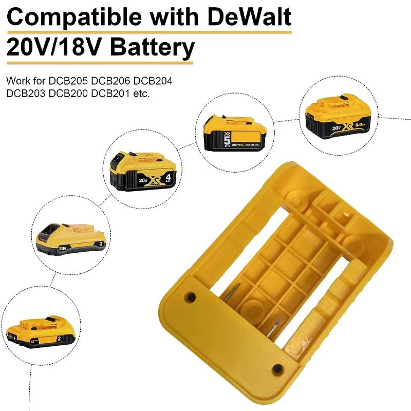 Adaptor Nou Încărcător USB pentru Baterie Litiu Dewalt 18V 11V Tip Portabil Tip-C Încărcare Rapidă Suport Suport Cutie Depozitare Baterie