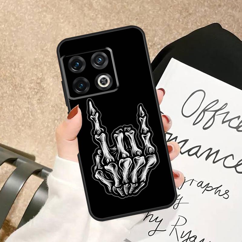 Skeleton Middle Finger Case For OnePlus 15 R 12 12R 13T 13 13R 11 10 Pro 10T 8T Nord 5 CE 2 3 4 Lite N20 N30 Cover