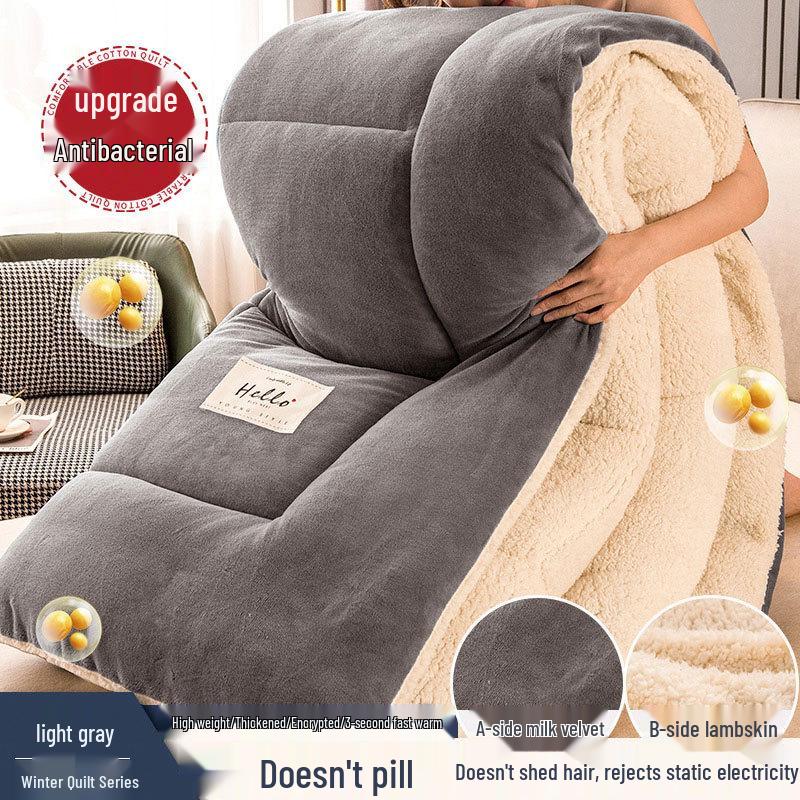 Zimowa kołdra z wełny jagnięcej i bawełny: Gruba Ciepła Kołdra na Łóżka Pojedyncze i Podwójne