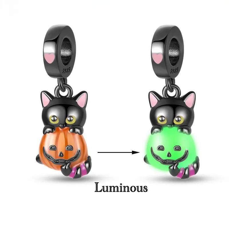 Winter-Serie Charms Kupfer Schwarz Weiß Panda Pinguin Perlen Hängender Anhänger Passend für Armreif Armband Halskette DIY Schmuck