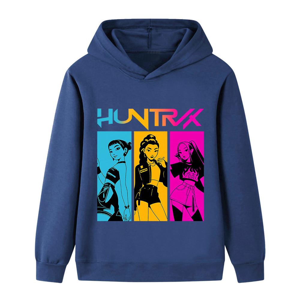 B1203 Kids Boys Girls Kpop Rumi Zoey Mira Print Long Sleeves Hoodie