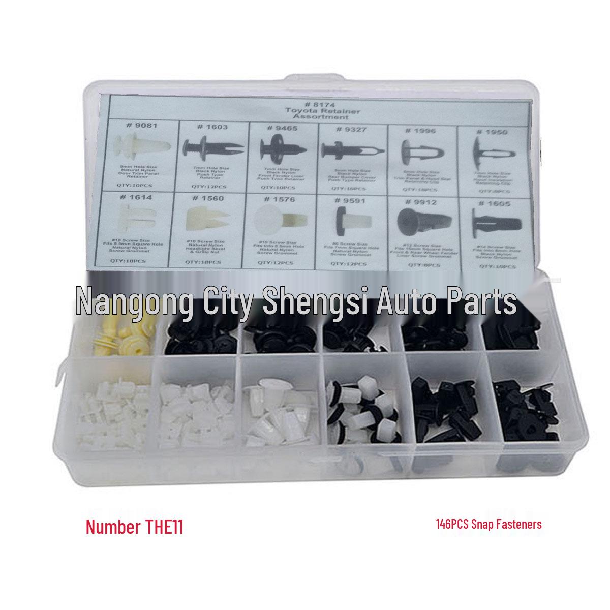 

146-Piece Universal Snap-in Fastener Set for Toyota/Mitsubishi Trim Panels 73pcs Large Bag Mix