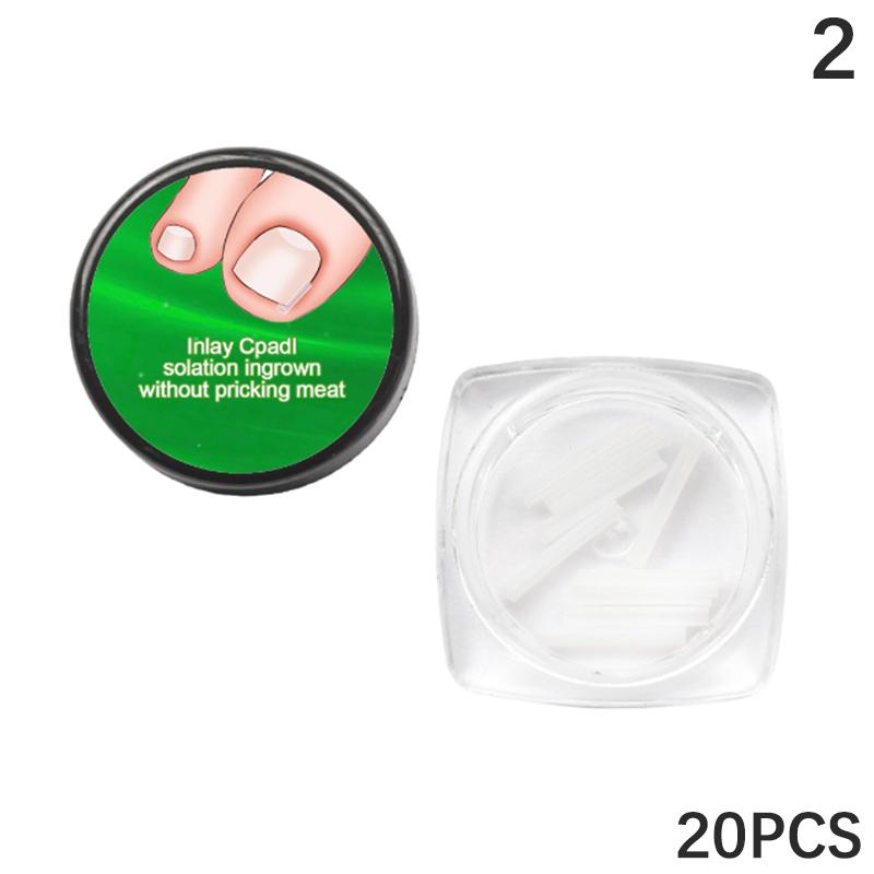 

20Pc/Box Ingrown Toenail Correction Tool Ingrown Toe Nail Treatment Elastic Patch Sticker Straightening Clip Brace Pedicure Tool 2