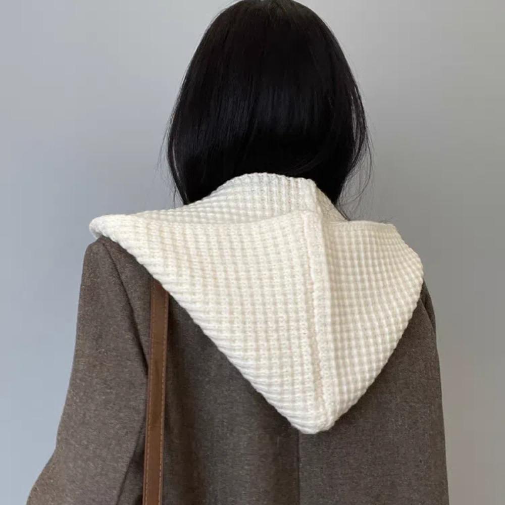 Dreieckige gestrickte Kapuzenmützen Weiche Winter-Halstuch-Mütze Halskragen Beanies Mützen Unisex