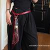 Y2K Punk Girls PU Leather Belt with Silk Scarf Waist Rope Bohemian Style Accessory for Women Decorative for Jeans And Dresses