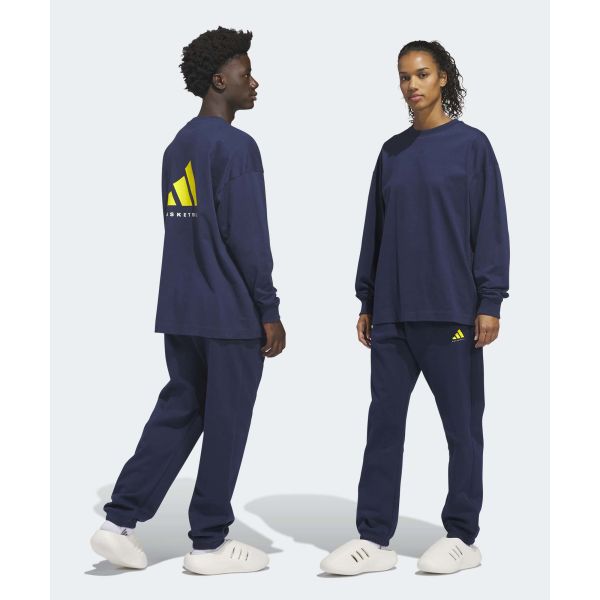 Adidas Fl Pant Solid Color Loose Long Basketball Pants Unisex Pants Deep-Indigo JZ9531