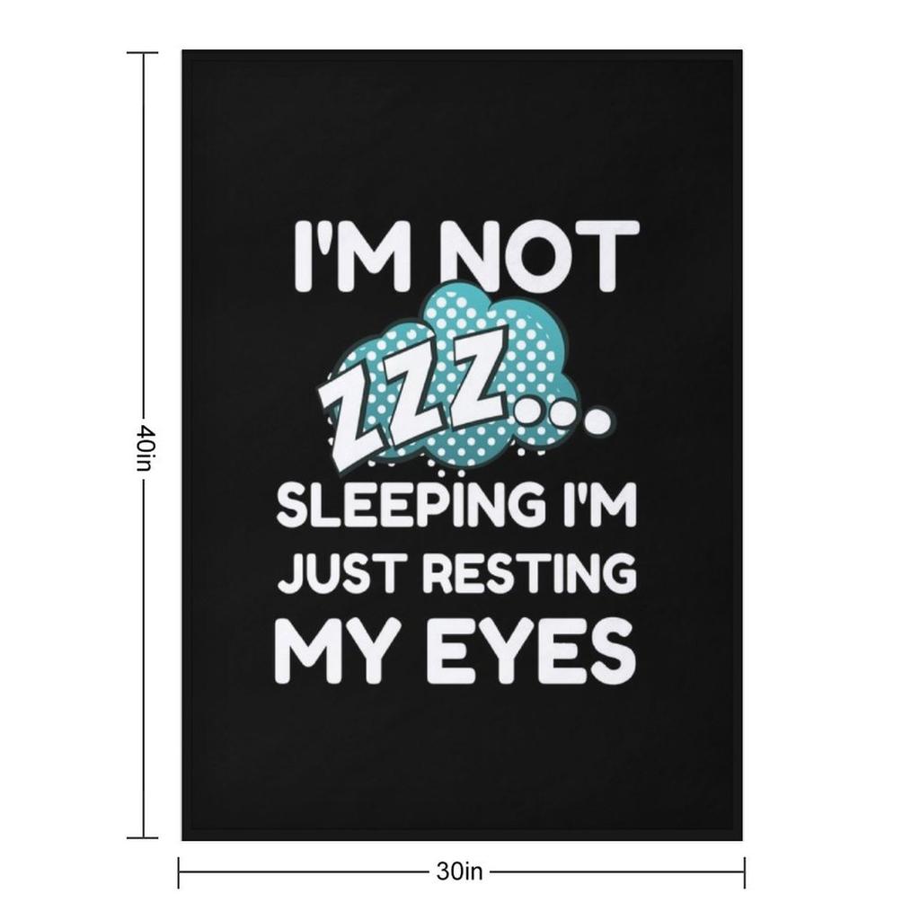 Ich schlafe nicht, ich ruhe nur meine Augen aus Wurfdecke halloween Weiche Karos Retro Lose Decken