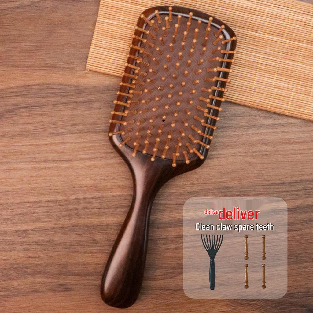 Sandelholz Meridian Massage Luftkissen Kamm Geschenkset - Massivholz Frisierkamm Souvenir