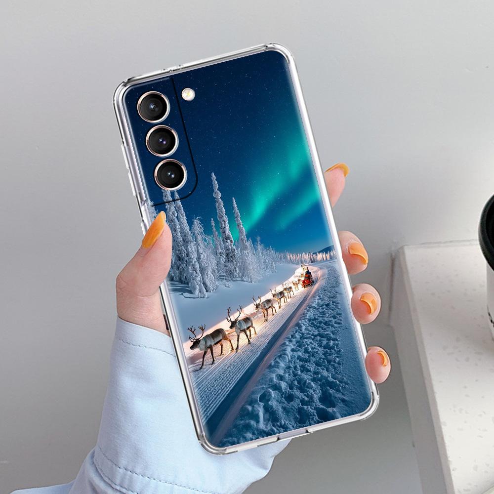 Phone Case For Samsung Galaxy S26 S25 S24 S23 S22 Ultra S20 S21 FE 5G Plus Soft Clear Cover Antarctica Snow Scenery