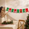 Christmas Party Decoration Bunting Swallowtail Pennant Flag Garland for Home Holiday Festive Decor