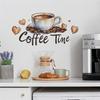 Coffee Cup Wall Stickers Self Adhesive Cafe Kitchen Decor PVC Decals for Home Bar Background Peel and Stick Art