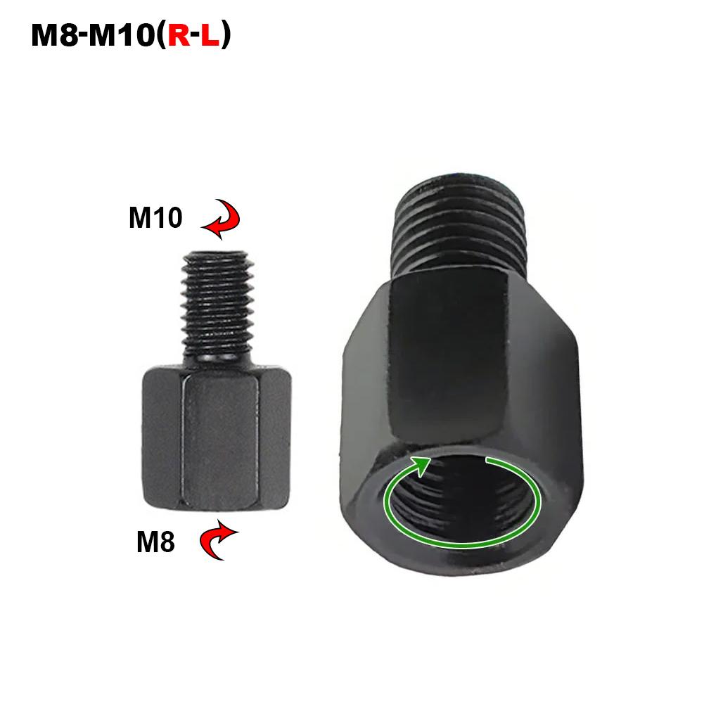 Motorcycle Mirror Adapter M10 M8 10MM 8MM Rearview Mirrors Adapters Conversion Bolt Screws Clockwise Anti-clock Right Left Thread