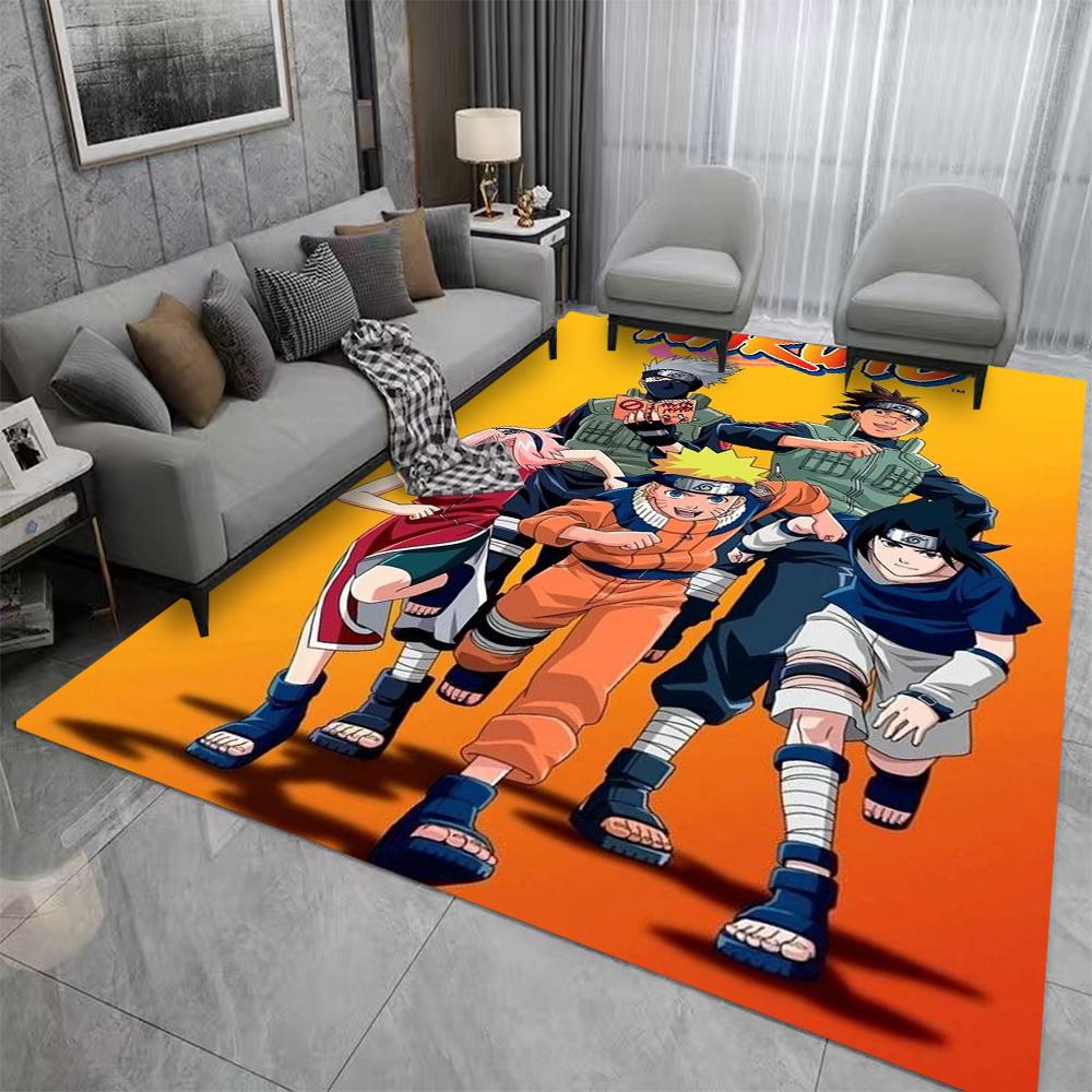 Japanese Anime Naruto Rugs Non-Slip Floor Mat for Home Living Room Bedroom Rug Washable Round Carpet Decor