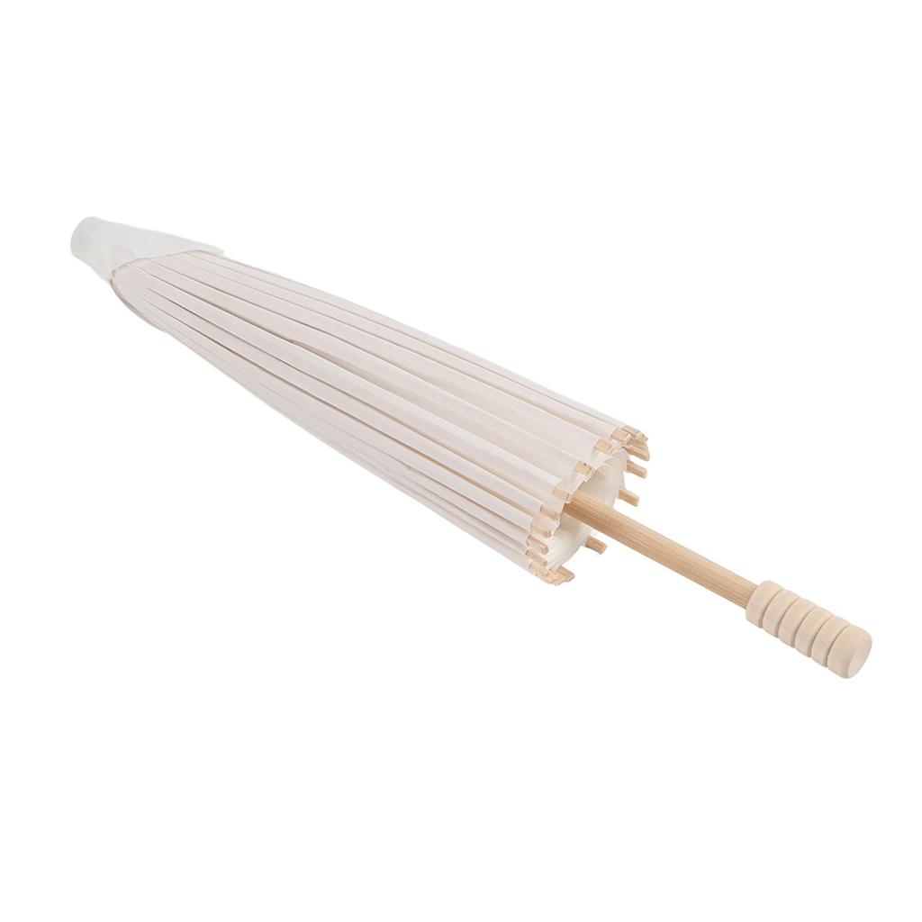  White Color   Paper Umbrella Parasol Wedding Bridal Party Decor Photo Prop (85.5cm)