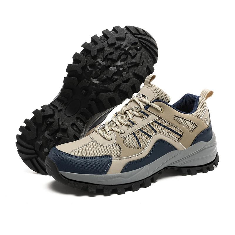 

4748 мужская обувь большого размера для походов, мужская нескользящая дышащая обувь для активного отдыха, амортизирующая низкая обувь для бездорожья 42 бежевый