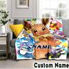 Custom Name Pika Blanket Bedding Blanket Picnic Blanket for Women Men, Throw Blankets for Couch Bed, Christmas and Halloween gifts