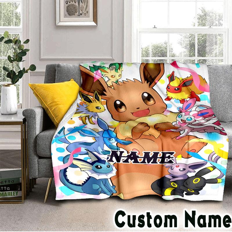 Custom Name Pika Blanket Bedding Blanket Picnic Blanket for Women Men, Throw Blankets for Couch Bed, Christmas and Halloween gifts