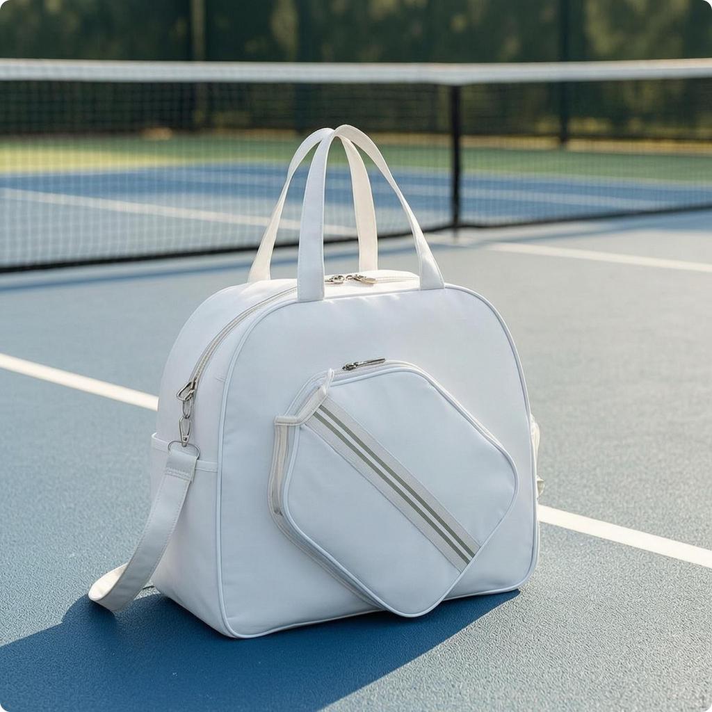 Pickleball Bag WaterResistant with Shoulder Strap Large Capacity for Athletes,