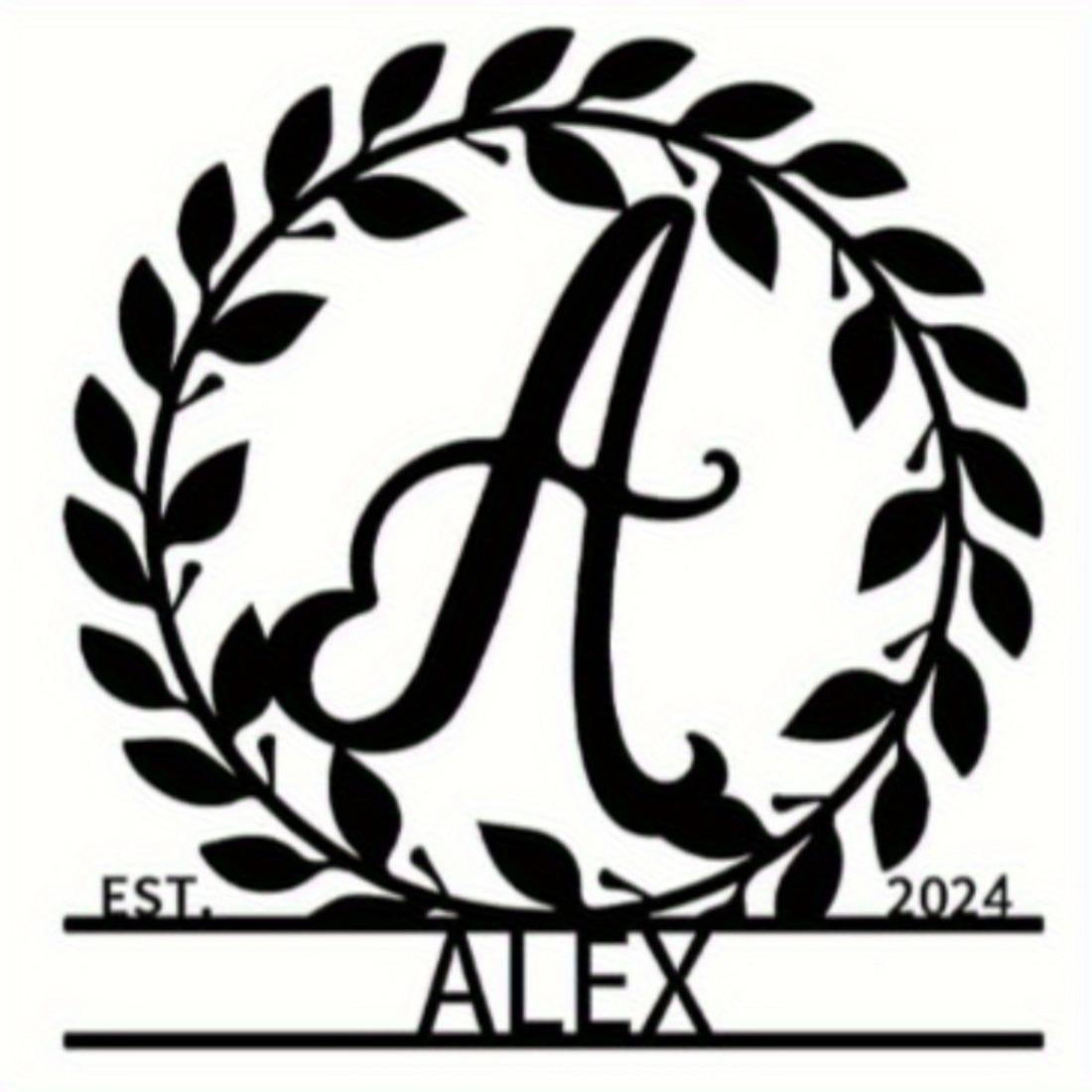

Personalized Metal Sign Split Letter Monogram Name Decor Wedding Anniversary Gift M