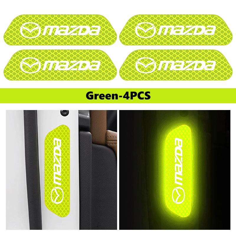 AAGI1 For Mazda Car Safety Warning Reflective Stickers Strip Waterproof Tape CX3 CX-5 CX5 CX7 CX9 MX5 Axela Atenza Allegro