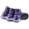 4Pcs/Set Warm Dog Snow Boots Waterproof Anti-Slip Dog Shoes Small Dogs Puppy Cat Winter Fleece Boots Slip-resistant Pet Shoes