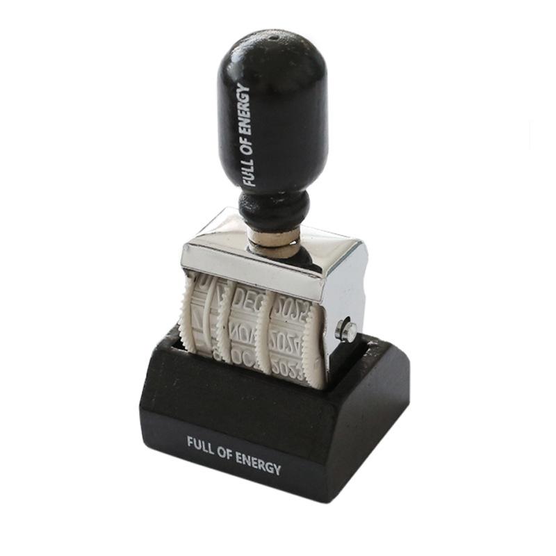 1pcs Vintage Date Postmark Stamp DIY Roller Knob Stamp Hand Ledger Special DIY Tool Student Stationery Supplies Special Seal