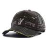 Letter Embroidery Baseball Cap Fashion Retro Washed Cotton Snapback Hat Hip Hop Bull Head Print Trucker Dad Hats for Women Men