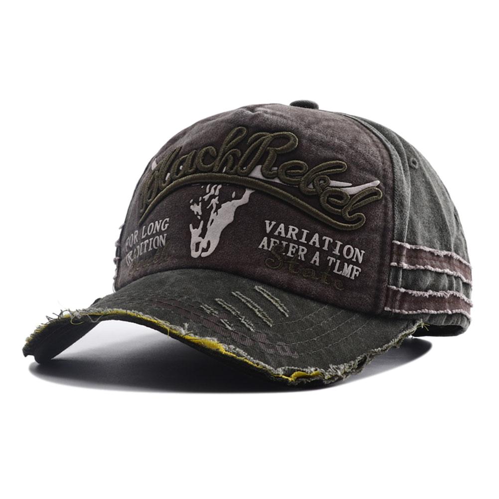 Letter Embroidery Baseball Cap Fashion Retro Washed Cotton Snapback Hat Hip Hop Bull Head Print Trucker Dad Hats for Women Men