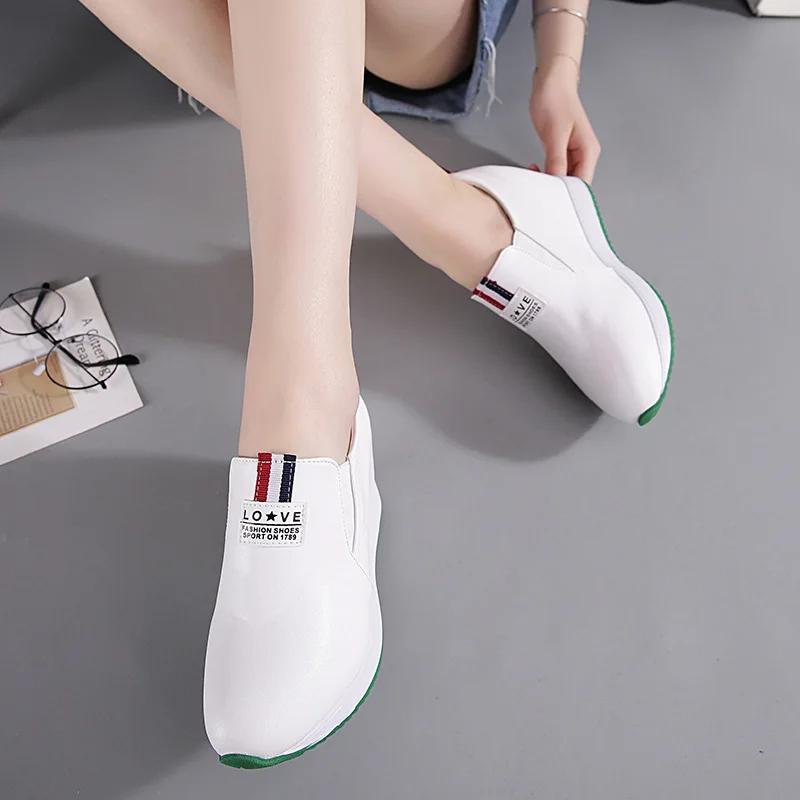 Women's Sneakers Spring Autumn Casual Low-top Sports Shoes Non-slip Lightweight Thick Bottom Loafers Zapatillas De Mujer