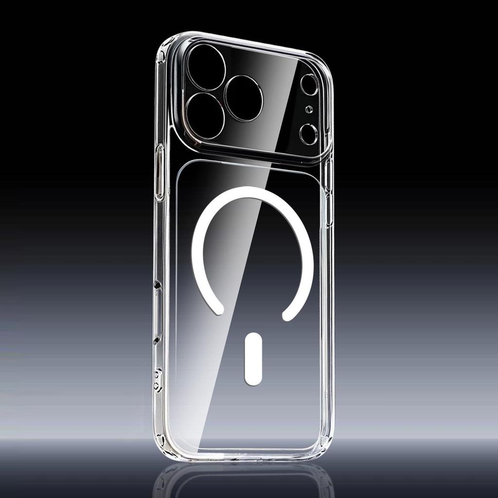 Transparent Magnetic Phone Case for Apple 17 Pro Max - Full Coverage, Drop Protection, and Wireless Charging Compatible