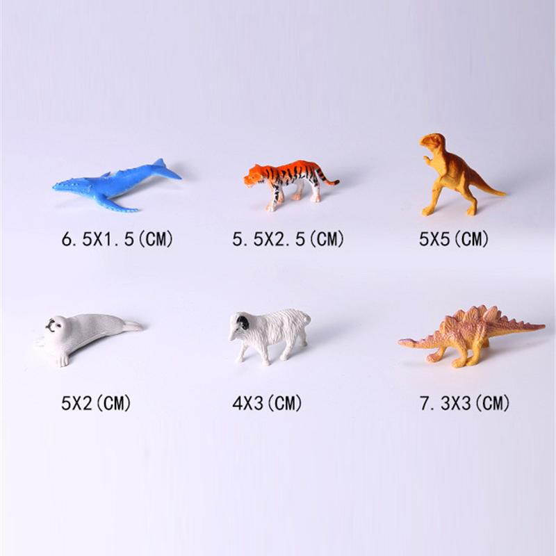 60Pcs/lot Realistic Mini Dinosaur Animals Solid Model Children's Educational Toy Small Simulation Animal Figures Kids Boys Toys