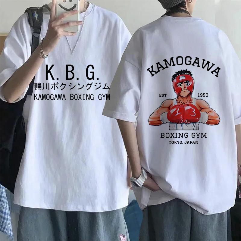 Hajime No Ippo Hip Hop Size TShirt Anime Harajuku Tee Tops Men Women Makunouchi Takamura T-Shirt KGB Y2k Manga Tshirt Clothes