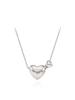 Stonehenge Silver Heart Long Necklace Sc25A31J