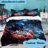 Custom Name 3PCS Robotic Warrior Adventure Bedding Set Including 1pc Duvet Cover And 2pcs Pillowcases for Bedroom, Dormitory Gift Home Decor