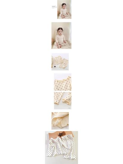 Girls' Polka Dot Summer Pajama Set - Toddler Two-Piece Air Conditioning Home Wear