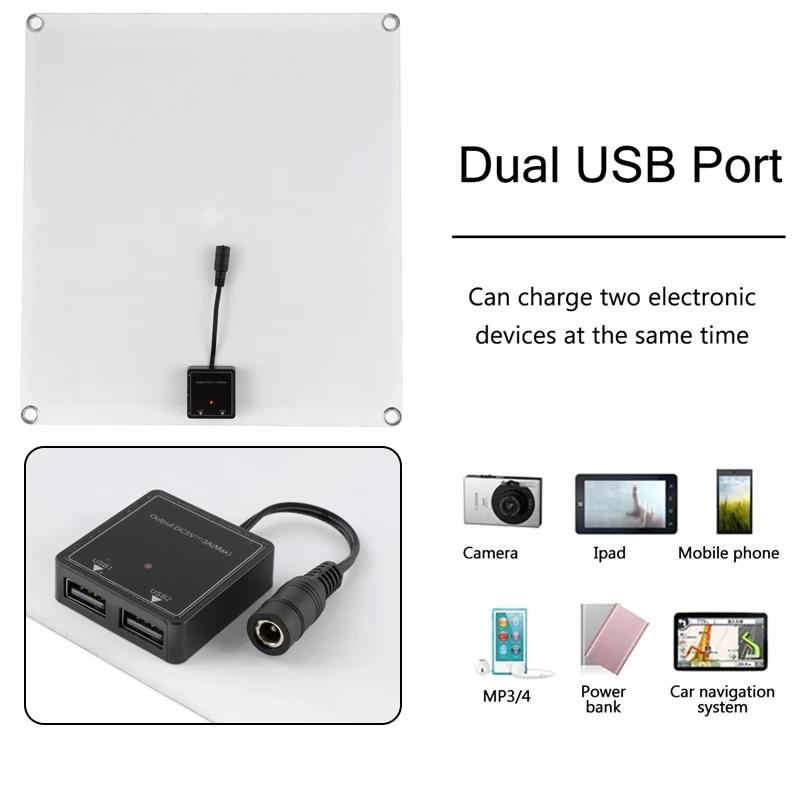 200W Solar Panel Kit With 60A Controller USB 12V Portable Solar Power Charger for Car Boat RV Bank Battery CampingSolar Plate