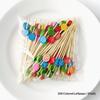 100Pcs Cute Lollipop Bow Burger Buffet Cake Cocktail Fruit Fork Disposable Bamboo Food Fruit Toothpicks For Wedding Party Decor