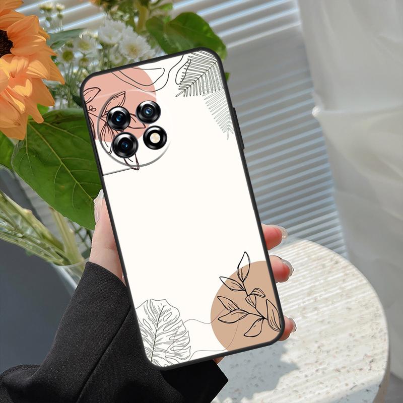 Abstrakte Pflanzen Hülle Für OnePlus Nord 5 CE 2 3 4 Lite N20 N30 OnePlus 15 13 12 11 10 8T 10T 13R 13T 15R Abdeckung
