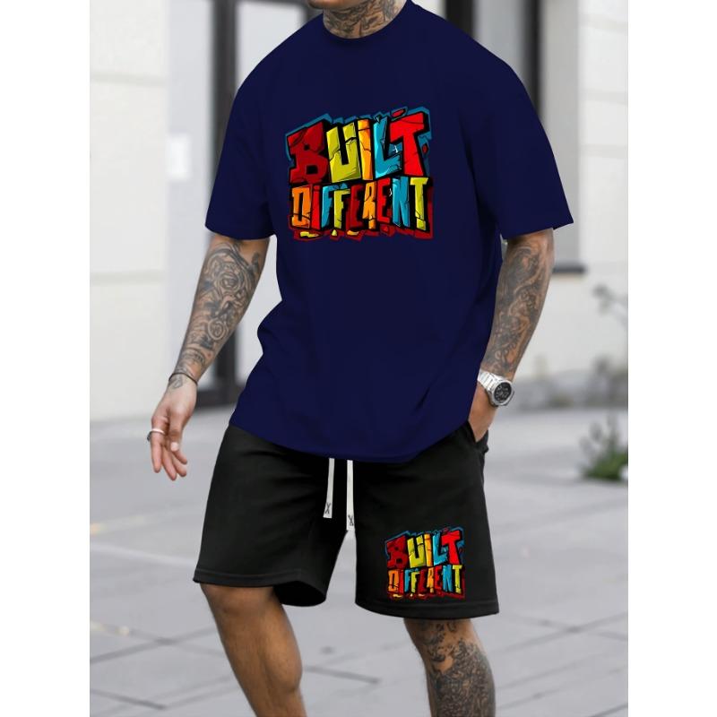 2026 New Summer Fashion Casual Sports Suit Men's Trendy Short-sleeved Running Shorts Suit