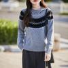 Autumn And Winter Pullover Retro Wool Jacquard Ethnic Style Design Sense Thickened Lazy And Thin Knitted Sweater