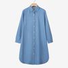 ZANZEA Women Casual Turn Down Collar Loose Long Sleeve Shirt Dress