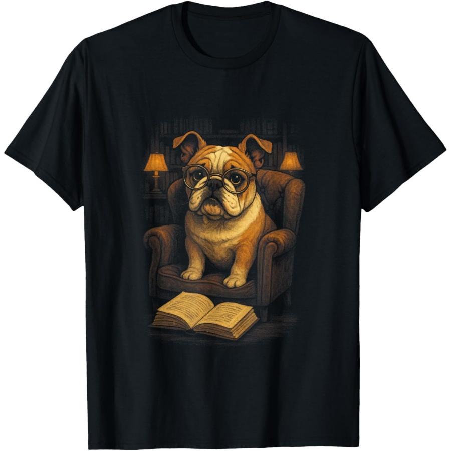 

English Bulldog Cottagecore Bulldog Men Women T-Shirt XXXXXL чёрный