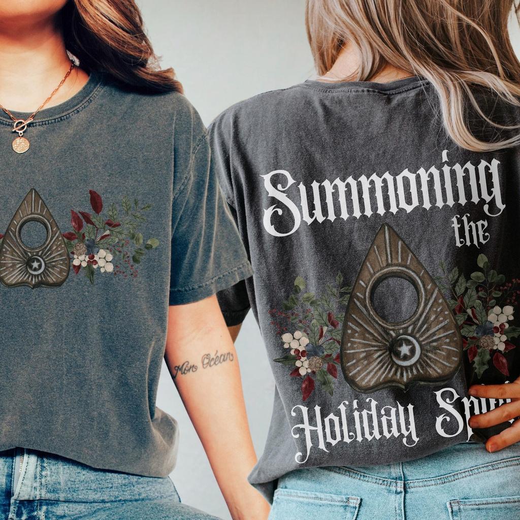 Comfort Colors Holiday Spirit Shirt and kids tshirt: Witchy Planchette Cottagecore Tee