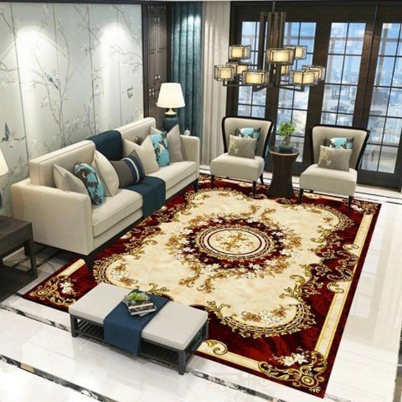 Chinese Style Living Room Carpet Coffee Table Floor Mat Chinese Style Study Bedroom Bedside Home Decoration Non-slip Floor Mat
