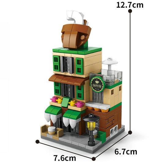 House Building Blocks Mini City Store Street View Snack Street Children'S Toys Boys And Girls Gifts Compatible With