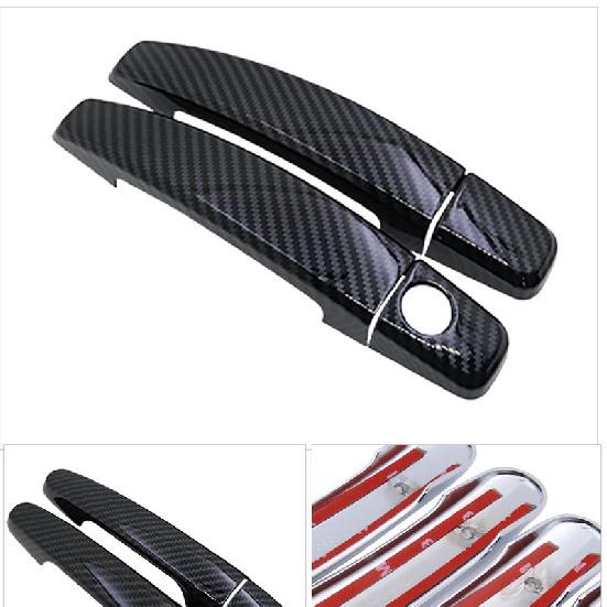 Carbon Fiber Door Handle Cover Catch Trim Accessories for Opel Vauxhall Holden Corsa D 2007 2008 2009 2010 2011 2012 2013 2014