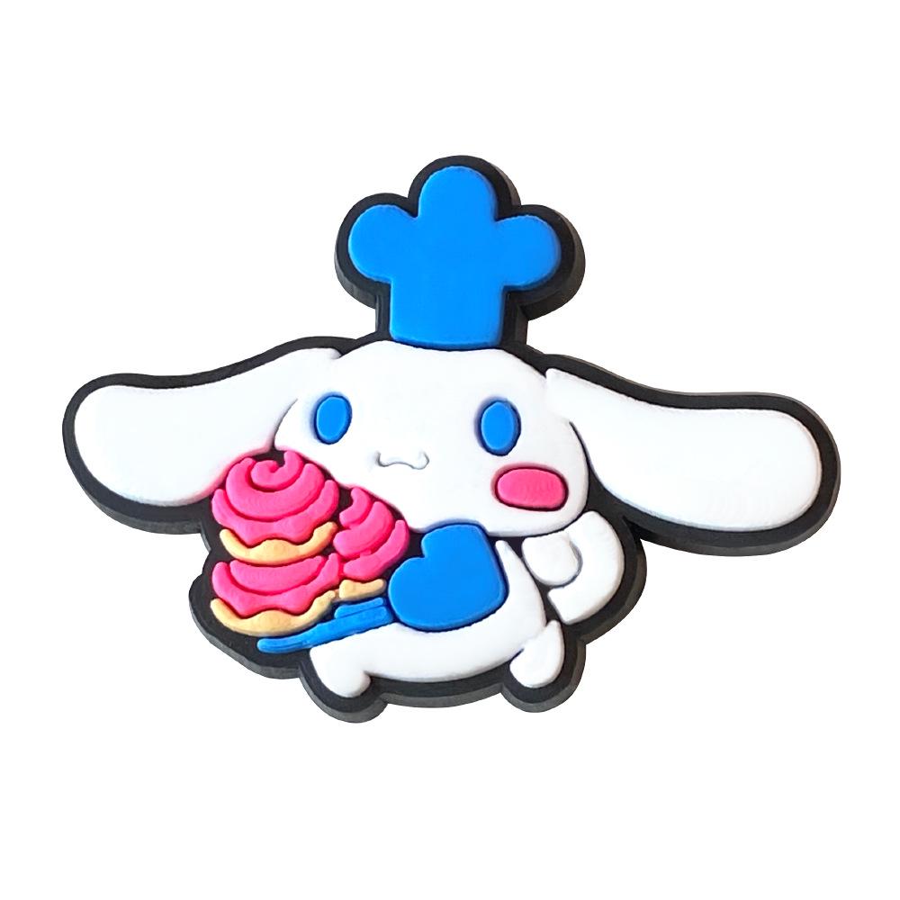Cinnamoroll Shoe Charms: Soft PVC Flower Accessories for DIY Clog Decorations